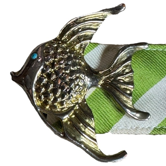 J. Crew Silk Striped Tie Belt size L - Picture 2 of 6